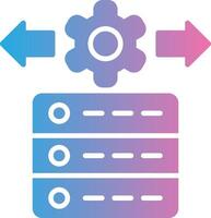 Data Management Glyph Gradient Icon Design vector