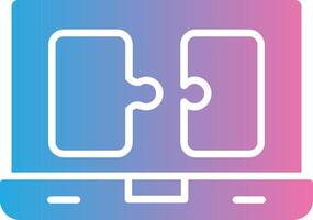Puzzle Glyph Gradient Icon Design vector