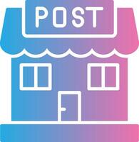 Post Office Glyph Gradient Icon Design vector