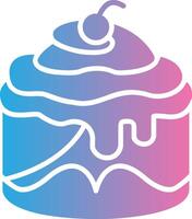 Cinnamon Roll Glyph Gradient Icon Design vector