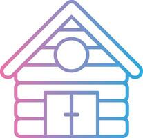 Cabin Line Gradient Icon Design vector