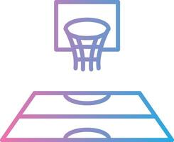 Sports Hall Line Gradient Icon Design vector