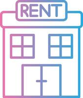 Renting Line Gradient Icon Design vector