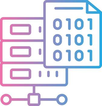 binario código línea degradado icono diseño vector