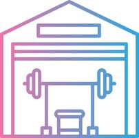 Gym Line Gradient Icon Design vector