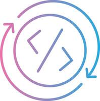 Development Line Gradient Icon Design vector