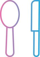 Cutlery Line Gradient Icon Design vector