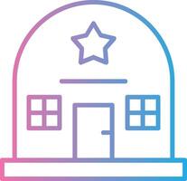 Army Base Line Gradient Icon Design vector