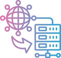 Internet Connection Line Gradient Icon Design vector