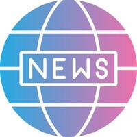 World News Glyph Gradient Icon Design vector