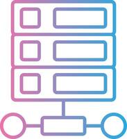 Database Line Gradient Icon Design vector