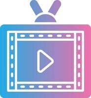 Live Stream Glyph Gradient Icon Design vector