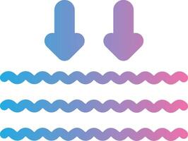 Arrows Glyph Gradient Icon Design vector