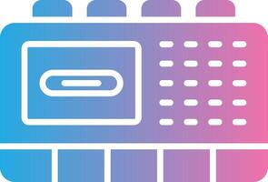 Tape Recorder Glyph Gradient Icon Design vector