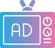 Advertise Glyph Gradient Icon Design vector