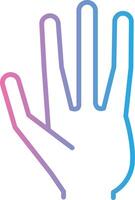 Alien Hand Line Gradient Icon Design vector