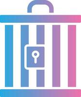 Cage Glyph Gradient Icon Design vector