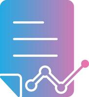 Data Report Glyph Gradient Icon Design vector