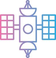 Hubble Space Telescope Line Gradient Icon Design vector