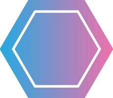 Hexagon Glyph Gradient Icon Design vector