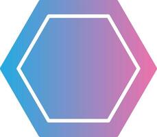 Hexagon Glyph Gradient Icon Design vector