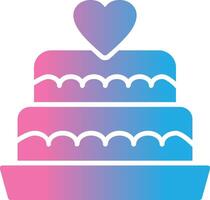 Wedding Cake Glyph Gradient Icon Design vector