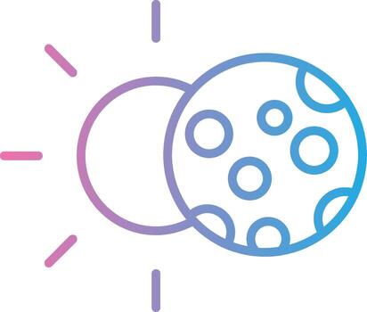 Eclipse Line Gradient Icon Design vector