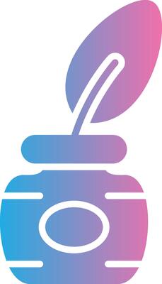 Feather Pen Glyph Gradient Icon Design