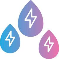 Hydro Power Glyph Gradient Icon Design vector