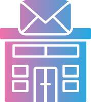 Post Office Glyph Gradient Icon Design vector