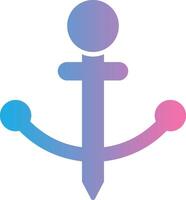 Anchor Glyph Gradient Icon Design vector