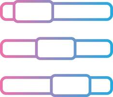 Progress Bar Line Gradient Icon Design vector