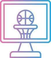 baloncesto línea degradado icono diseño vector