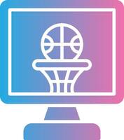 baloncesto glifo degradado icono diseño vector