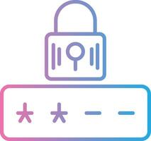 Password Line Gradient Icon Design vector