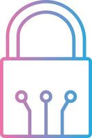 Padlock Line Gradient Icon Design vector