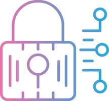 Cyber Security Line Gradient Icon Design vector