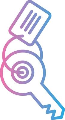 Keychain Line Gradient Icon Design
