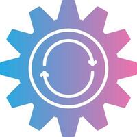 Repeat Glyph Gradient Icon Design vector