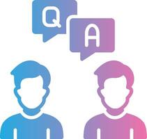 Question And Answer Glyph Gradient Icon Design vector