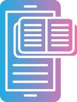 Ebook Glyph Gradient Icon Design vector
