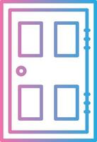 Door Line Gradient Icon Design vector