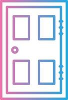 Door Line Gradient Icon Design vector