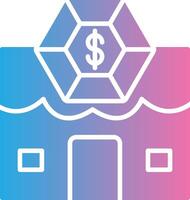 Pawn Shop Glyph Gradient Icon Design vector