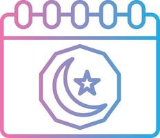 Ramadan Day Line Gradient Icon Design vector