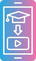 Educational Glyph Gradient Icon Design vector
