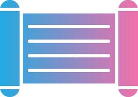 Old Scroll Glyph Gradient Icon Design vector