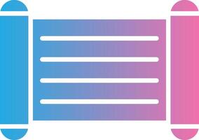 Old Scroll Glyph Gradient Icon Design vector