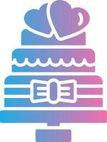 Wedding Cake Glyph Gradient Icon Design vector