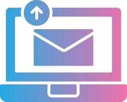 Sending Email Glyph Gradient Icon Design vector